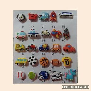 14 pcs. Shoe charms for Crocs.